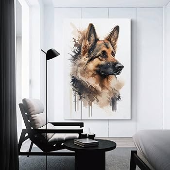 ジャーマン　シェパード　油絵　手描き　原画　油彩画 ジャーマンシェパード 犬 油絵 手描き 原画 - MEARI'S GALLERY